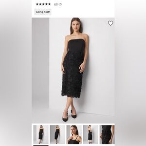 White House Black Market Strapless Sheath MIDI Dress Size 6(missing accessories)